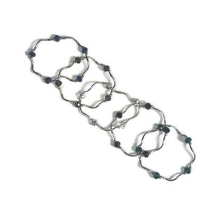 🛍5 for $25🛍Silvertone Stretch Bracelets colored